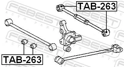 FEBEST Mounting, control/trailing arm (TAB-263)
