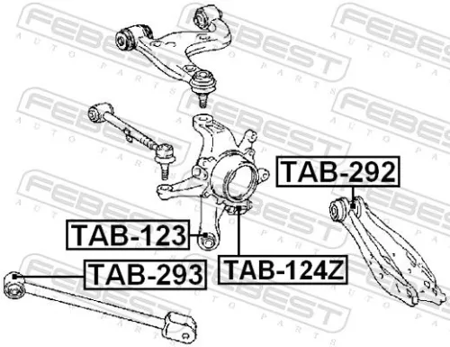 FEBEST Mounting, control/trailing arm (TAB-292)