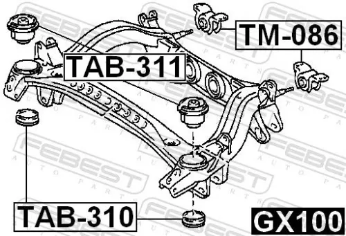 FEBEST Mounting, control/trailing arm (TAB-310)