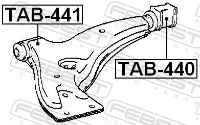 FEBEST Mounting, control/trailing arm (TAB-440)