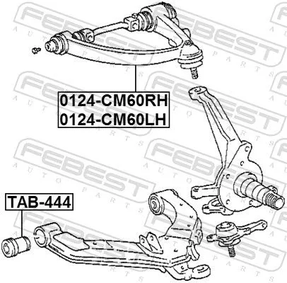 FEBEST Mounting, control/trailing arm (TAB-444)