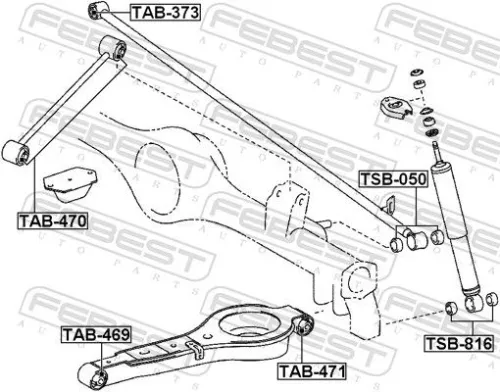 FEBEST Mounting, control/trailing arm (TAB-469)