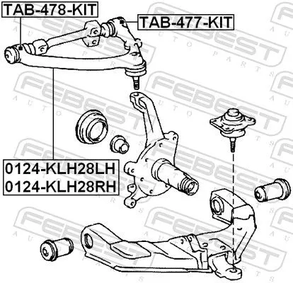 FEBEST Repair Kit, control arm (TAB-478-KIT)
