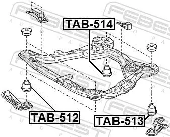 FEBEST Mounting, support frame/subframe (TAB-512)