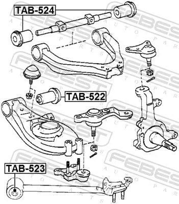 FEBEST Mounting, control/trailing arm (TAB-524)