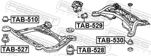 FEBEST Bushing, axle beam (TAB-527)