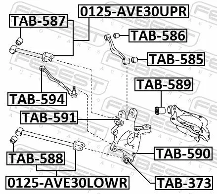 FEBEST Mounting, control/trailing arm (TAB-586)
