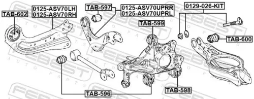 FEBEST Mounting, control/trailing arm (TAB-600)