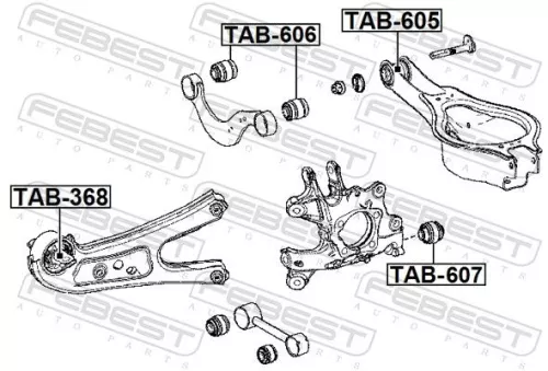 FEBEST Mounting, control/trailing arm (TAB-605)