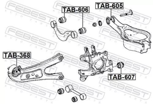 FEBEST Mounting, control/trailing arm (TAB-606)
