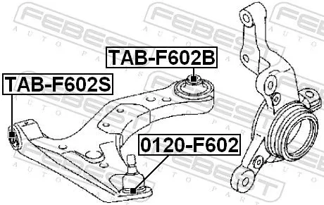 FEBEST Mounting, control/trailing arm (TAB-F602B)