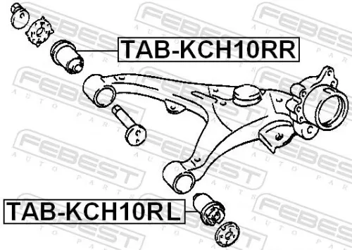 FEBEST Mounting, control/trailing arm (TAB-KCH10RR)