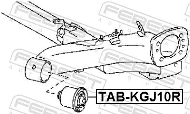FEBEST Bushing, axle beam (TAB-KGJ10R)
