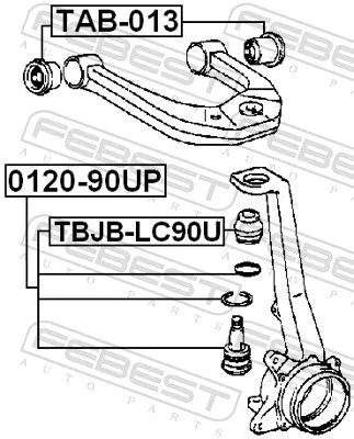 FEBEST Repair kit, supporting/ball joint (TBJB-LC90U)