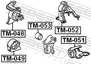 FEBEST Mounting, engine (TM-048)