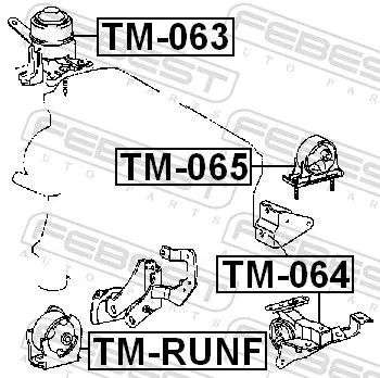 FEBEST Mounting, engine (TM-064)