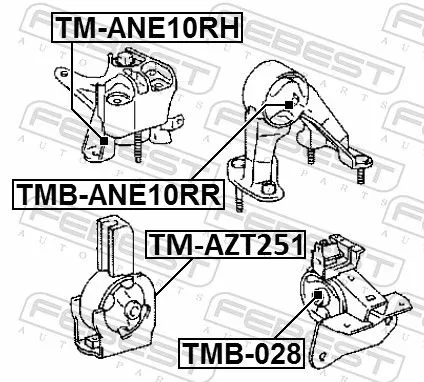 FEBEST Mounting, engine (TM-AZT251)