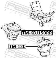 FEBEST Mounting, engine (TM-KDJ150RR)