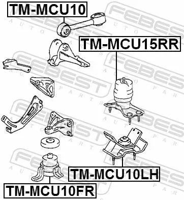 FEBEST Mounting, automatic transmission (TM-MCU15RR)