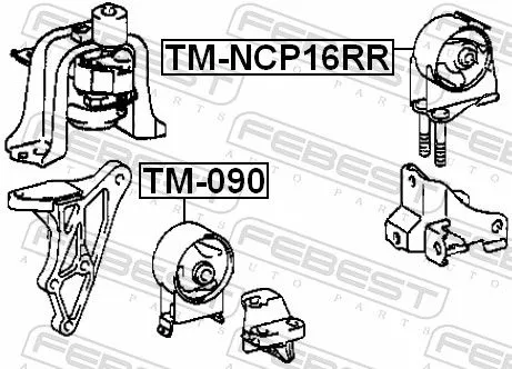 FEBEST Mounting, engine (TM-NCP16RR)