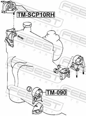 FEBEST Mounting, engine (TM-SCP10RH)