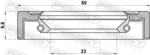 FEBEST Shaft Seal, drive shaft (TOS-003)