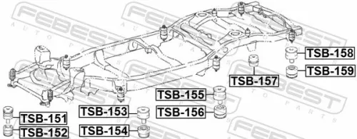 FEBEST Bushing, axle beam (TSB-151)