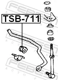 FEBEST Mounting, stabiliser bar (TSB-711)