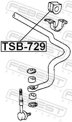 FEBEST Mounting, stabiliser bar (TSB-729)