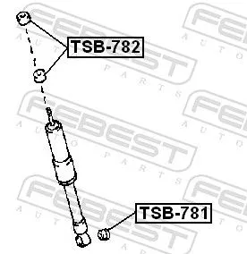 FEBEST Spacer Bush, shock absorber (TSB-782)