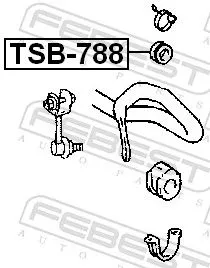 FEBEST Mounting, axle strut (TSB-788)