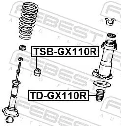 FEBEST Spacer Bush, shock absorber (TSB-GX110R)