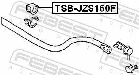 FEBEST Mounting, stabiliser bar (TSB-JZS160F)