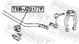 FEBEST Mounting, stabiliser bar (TSB-JZS177F)