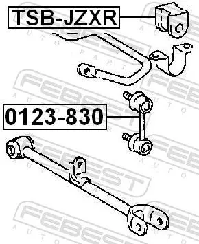 FEBEST Mounting, stabiliser bar (TSB-JZXR)