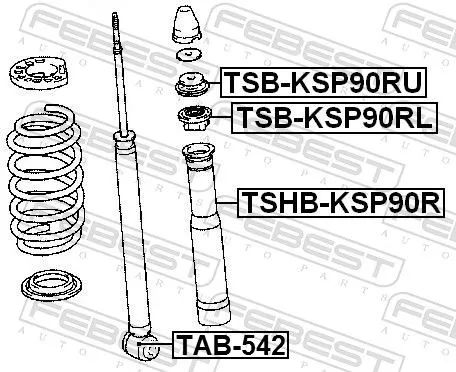 FEBEST Spacer Bush, shock absorber (TSB-KSP90RL)