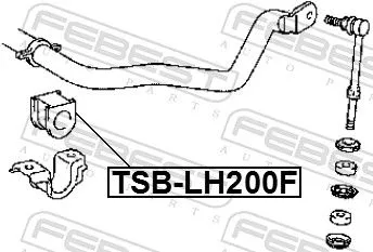 FEBEST Mounting, stabiliser bar (TSB-LH200F)