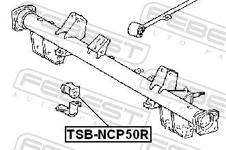 FEBEST Mounting, stabiliser bar (TSB-NCP50R)