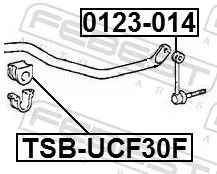 FEBEST Mounting, stabiliser bar (TSB-UCF30F)