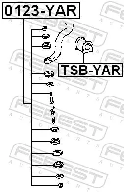 FEBEST Mounting, stabiliser bar (TSB-YAR)