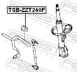 FEBEST Mounting, stabiliser bar (TSB-ZZT240F)