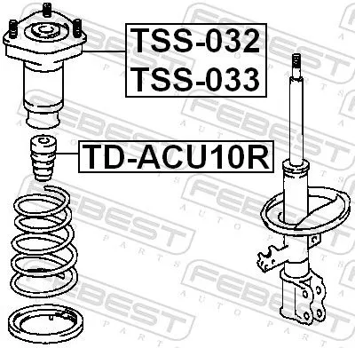FEBEST Suspension Strut Support Mount (TSS-032)