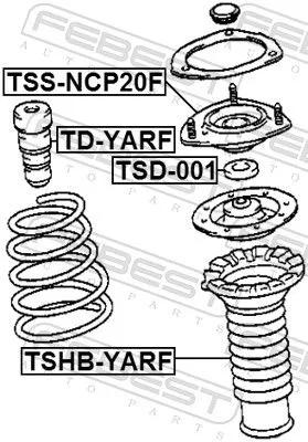 FEBEST Suspension Strut Support Mount (TSS-NCP20F)