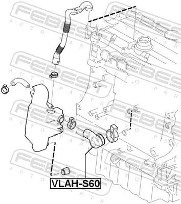 FEBEST Hose, crankcase ventilation (VLAH-S60)