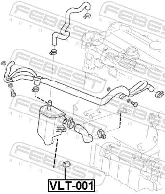 FEBEST Hose, crankcase ventilation (VLT-001)