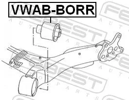 FEBEST Bushing, axle beam (VWAB-BORR)