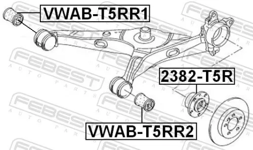 FEBEST Mounting, control/trailing arm (VWAB-T5RR1)