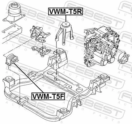 FEBEST Mounting, engine (VWM-T5F)