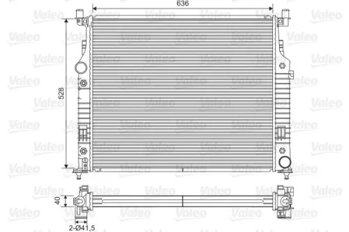 VALEO Radiator, engine cooling (701569)