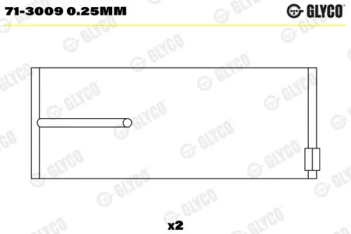 GLYCO Connecting Rod Bearing (71-3009 0.25mm)
